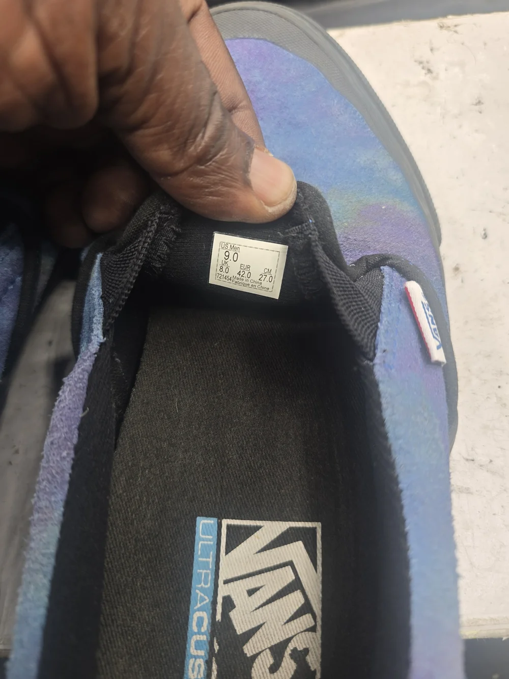 Vans Slip-On Suede Tie-Dye Blue Purple Skate Shoes